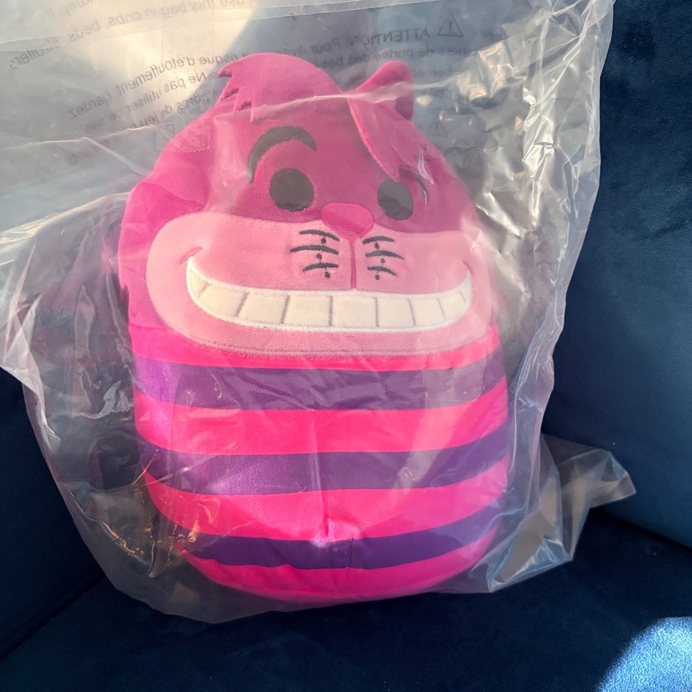 🐱 Squishmallows Disney Cheshire Cat Plush 8” Alice in Wonderland Pink Purple